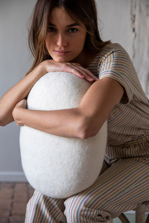 Mushkane pillow 'Chakati'  felt - natural