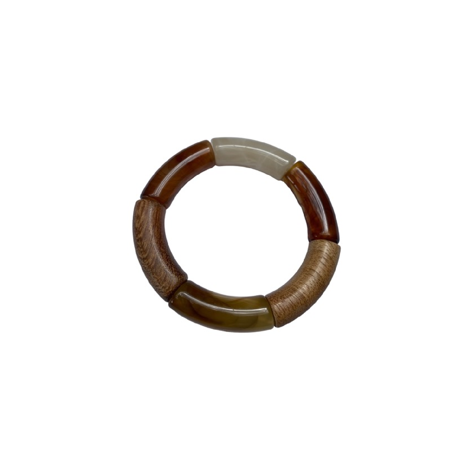 ByBjor bracelet 'Rainbow' color & wood - dark