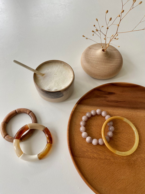 ByBjor bracelet 'Rainbow'  small - marble brown