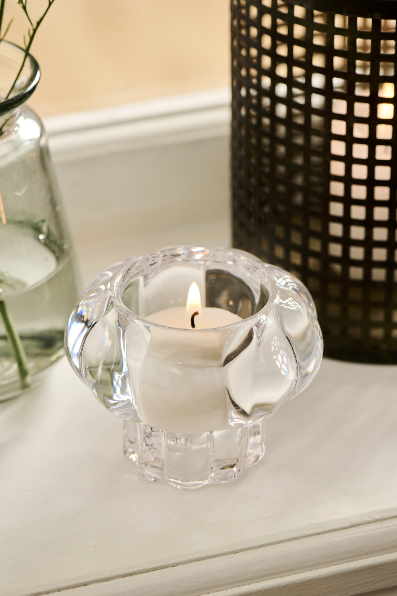 IBLaursen kandelaar / waxinehouder 'Fleur' - glas