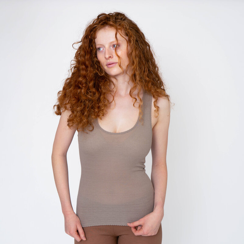 Minimalisma singlet 'True' wol / zijde