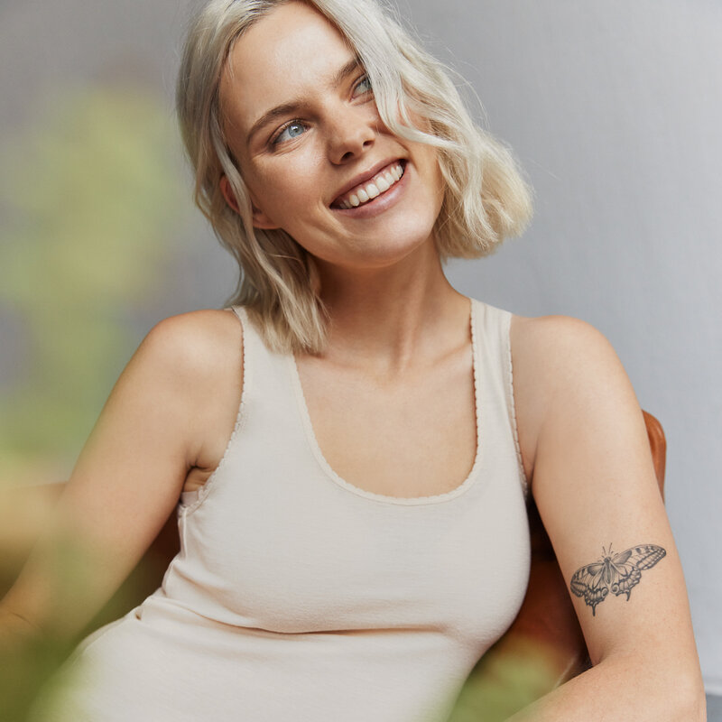 Minimalisma singlet 'True' wol / zijde