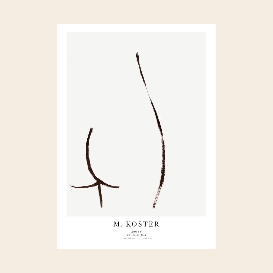 My Deer Art Shop A5 Mini Art Print - Booty Artprint