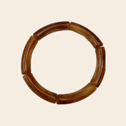 ByBjor armband 'Rainbow'  S - brown marble