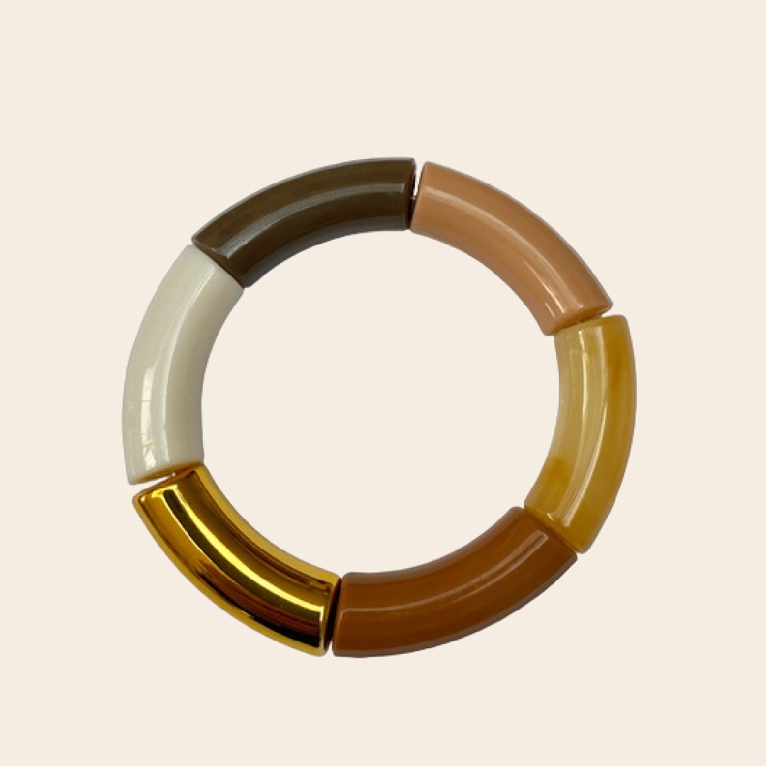 ByBjor bracelet 'Rainbow' mix natural - gold