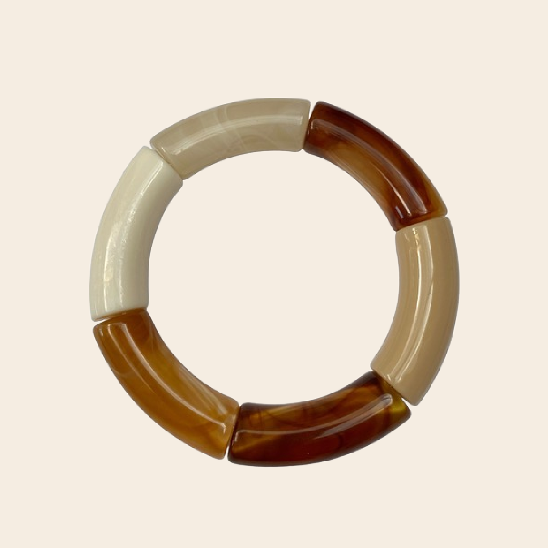 ByBjor armband 'Rainbow' mix natural - light