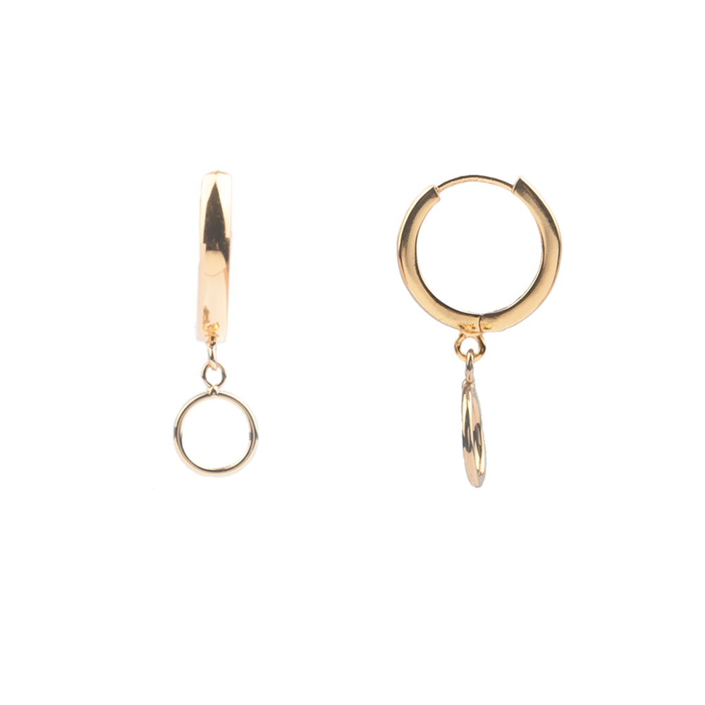 All the Luck in the World earring 'Circle' - goldplated