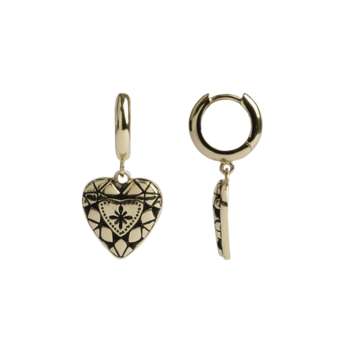 oorbel 'Diamond Heart' - goldplated