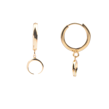 All the Luck in the World oorbel 'Horn' - goud