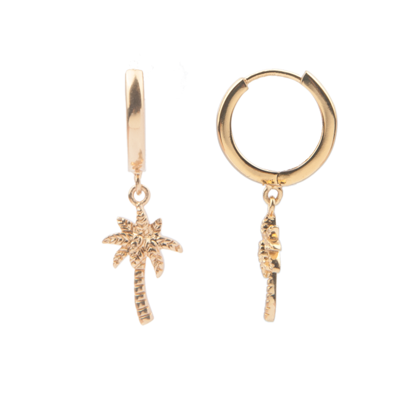 All the Luck in the World earring  'Palm Tree' - goldplated