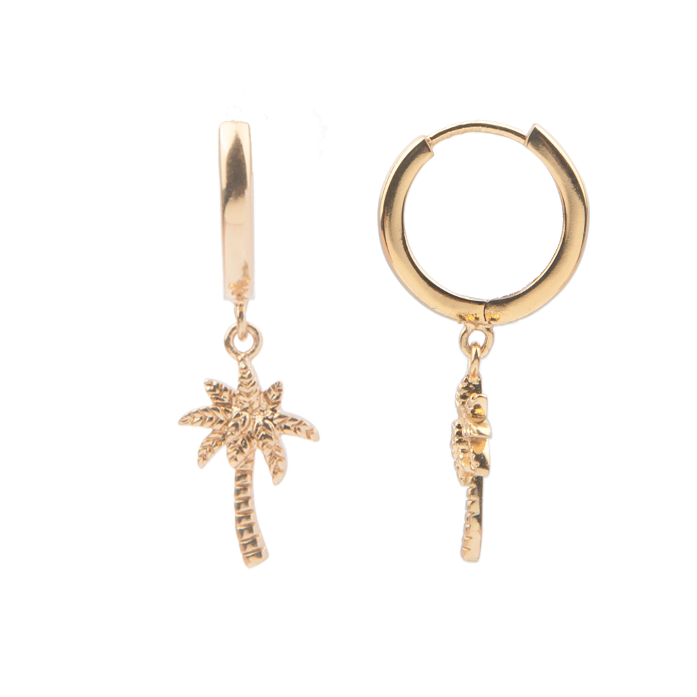 All the Luck in the World earring  'Palm Tree' - goldplated