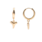 oorbel 'Tooth' - goldplated