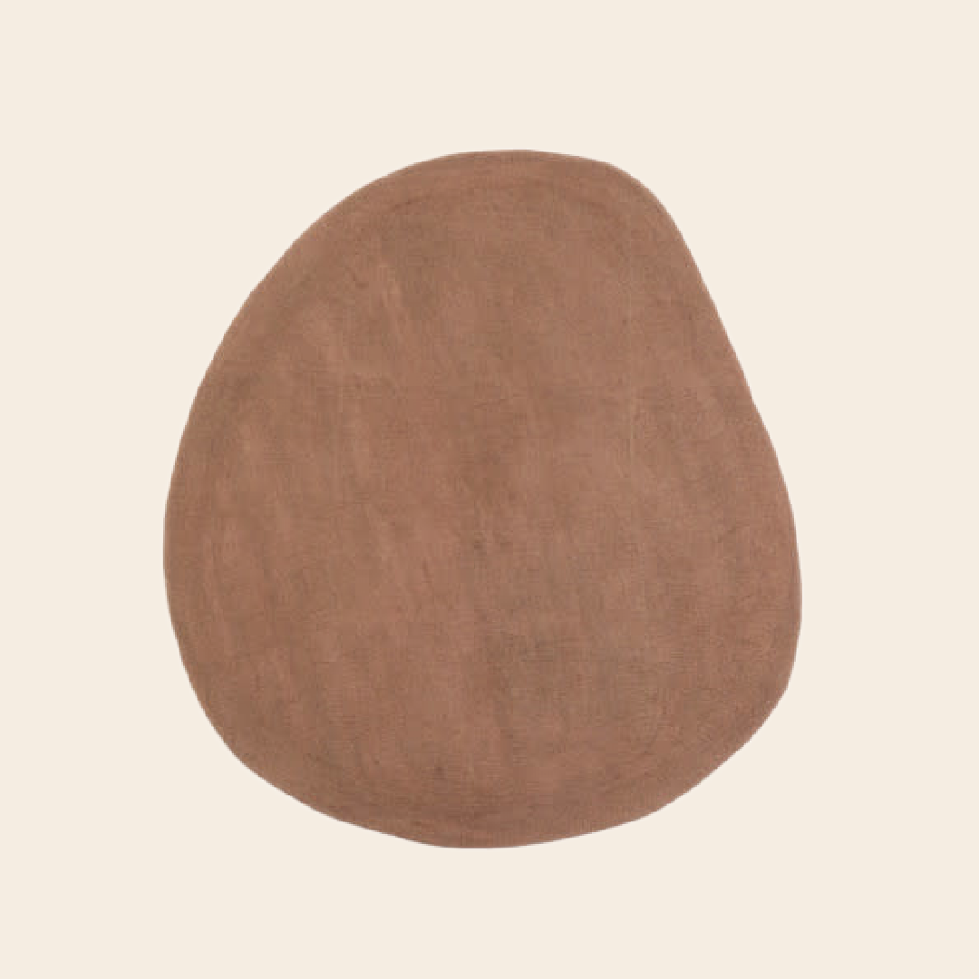 Mushkane rug 'Pebble' - chestnut