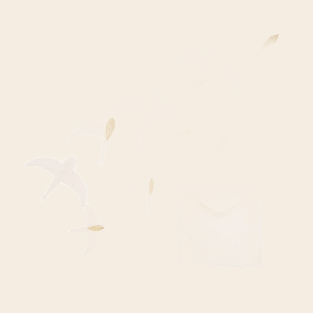 Mushkane decor 'Swallows' - lokta papier