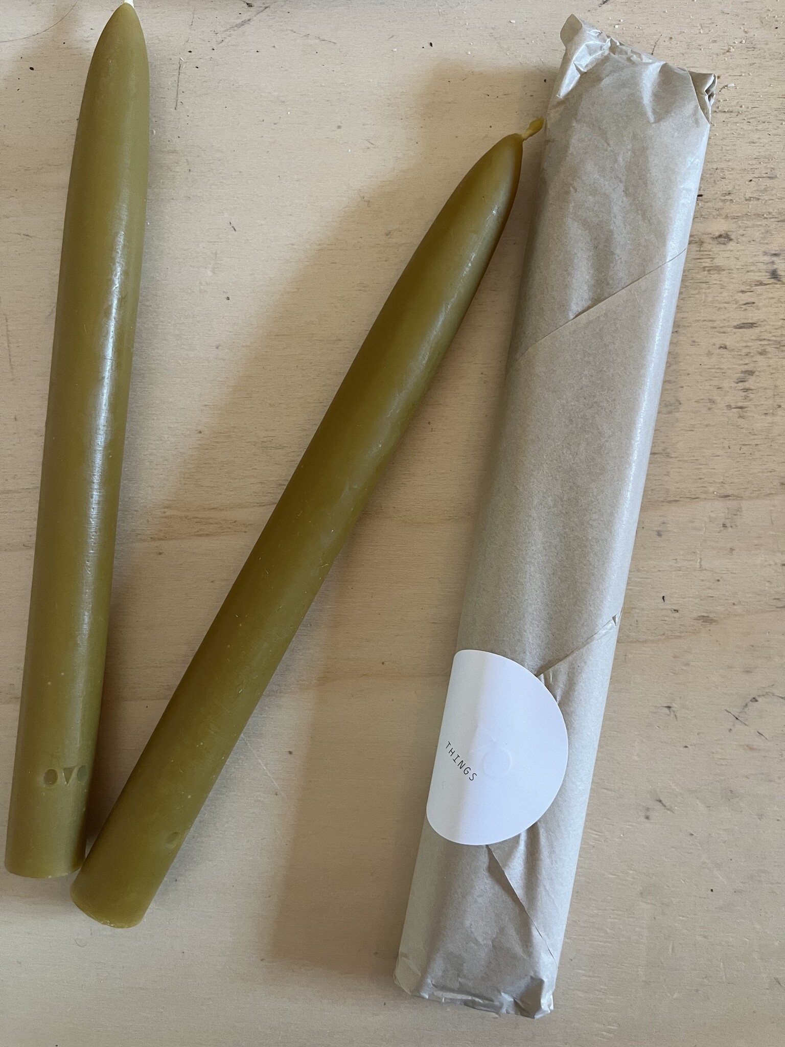 OVO set/2 taper kaarsen - bijenwas