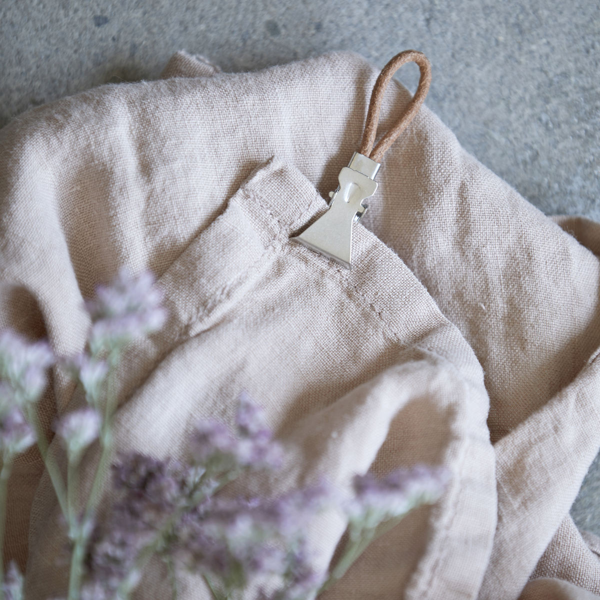 Meraki handoek haakjes leer set/10