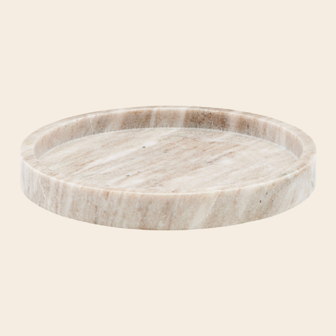 Meraki Beige Marble Tray