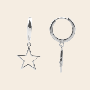 earring 'Star' - silver