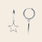 earring 'Star' - silver