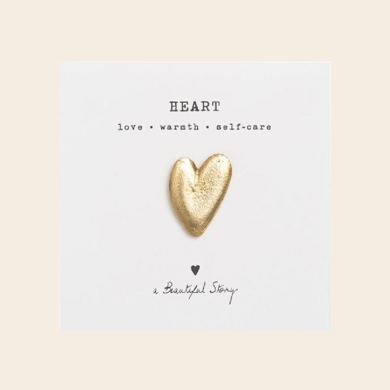 A Beautiful Story Broche Hart - Goud