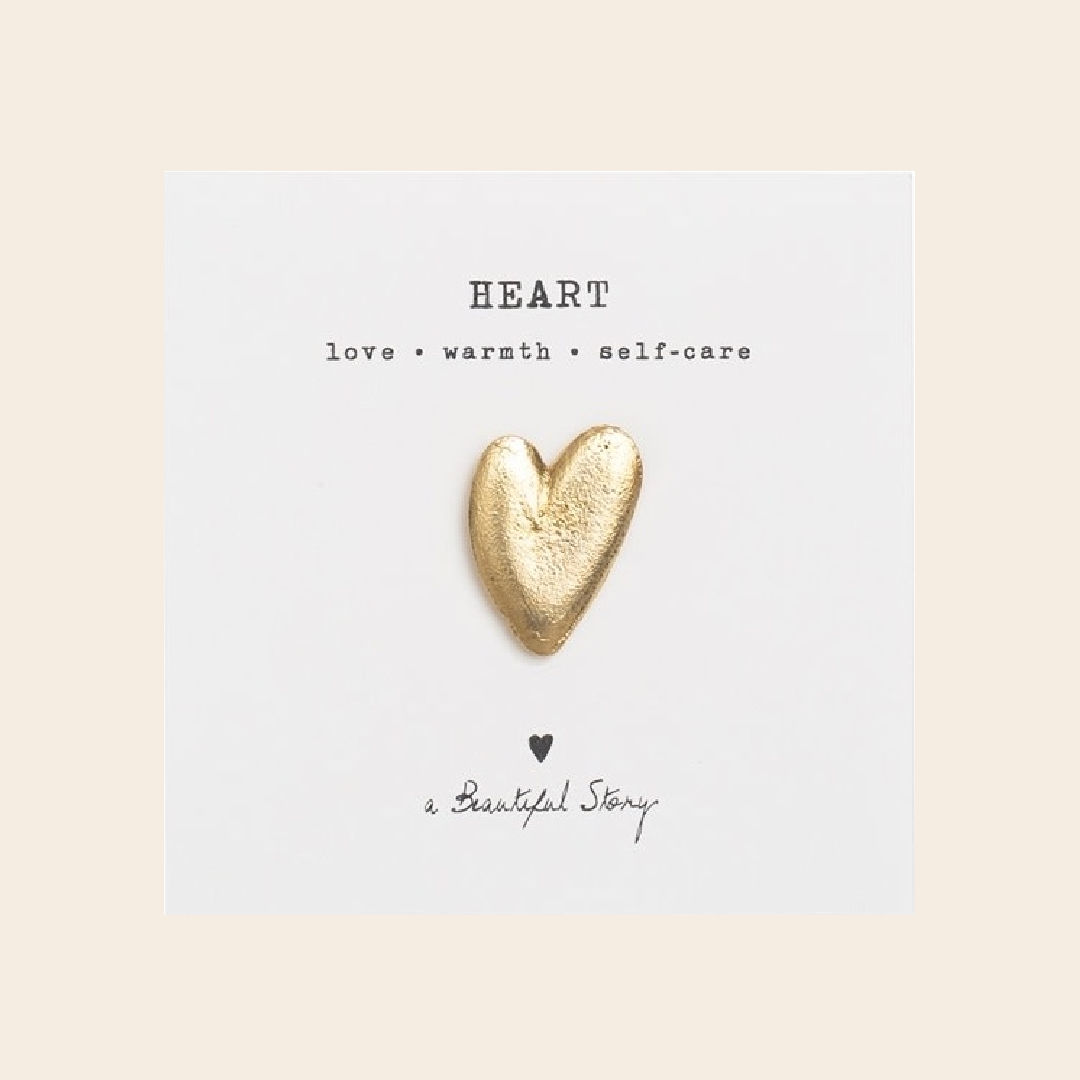 A Beautiful Story Broche Hart - Goud