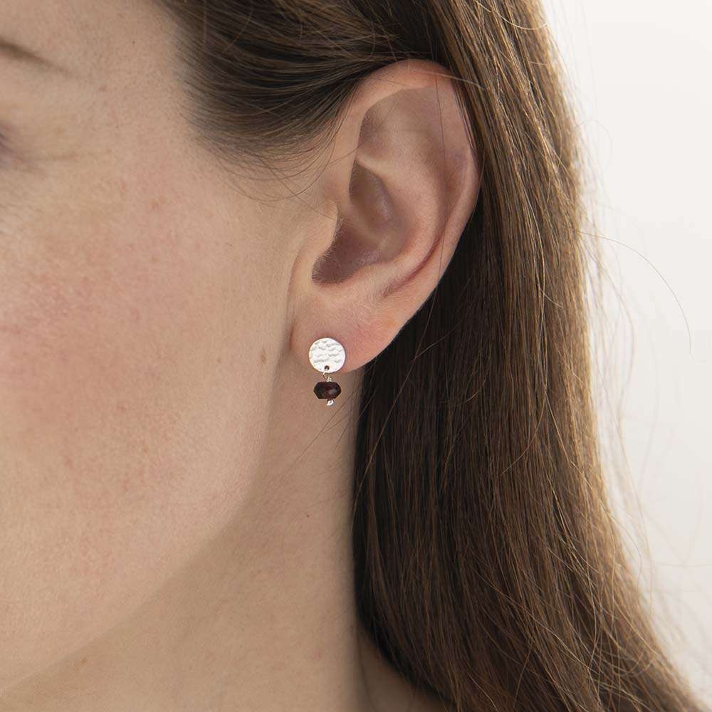 A Beautiful Story set oorbellen 'Coin' - zilver