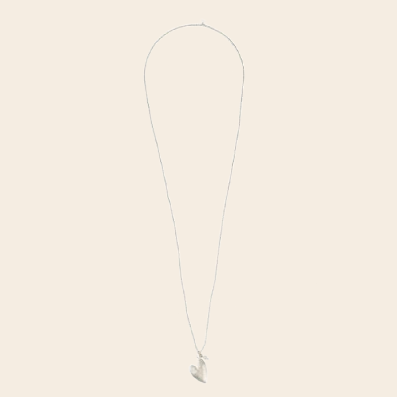 A Beautiful Story ketting 'Paradise' hart - rozenkwarts zilver