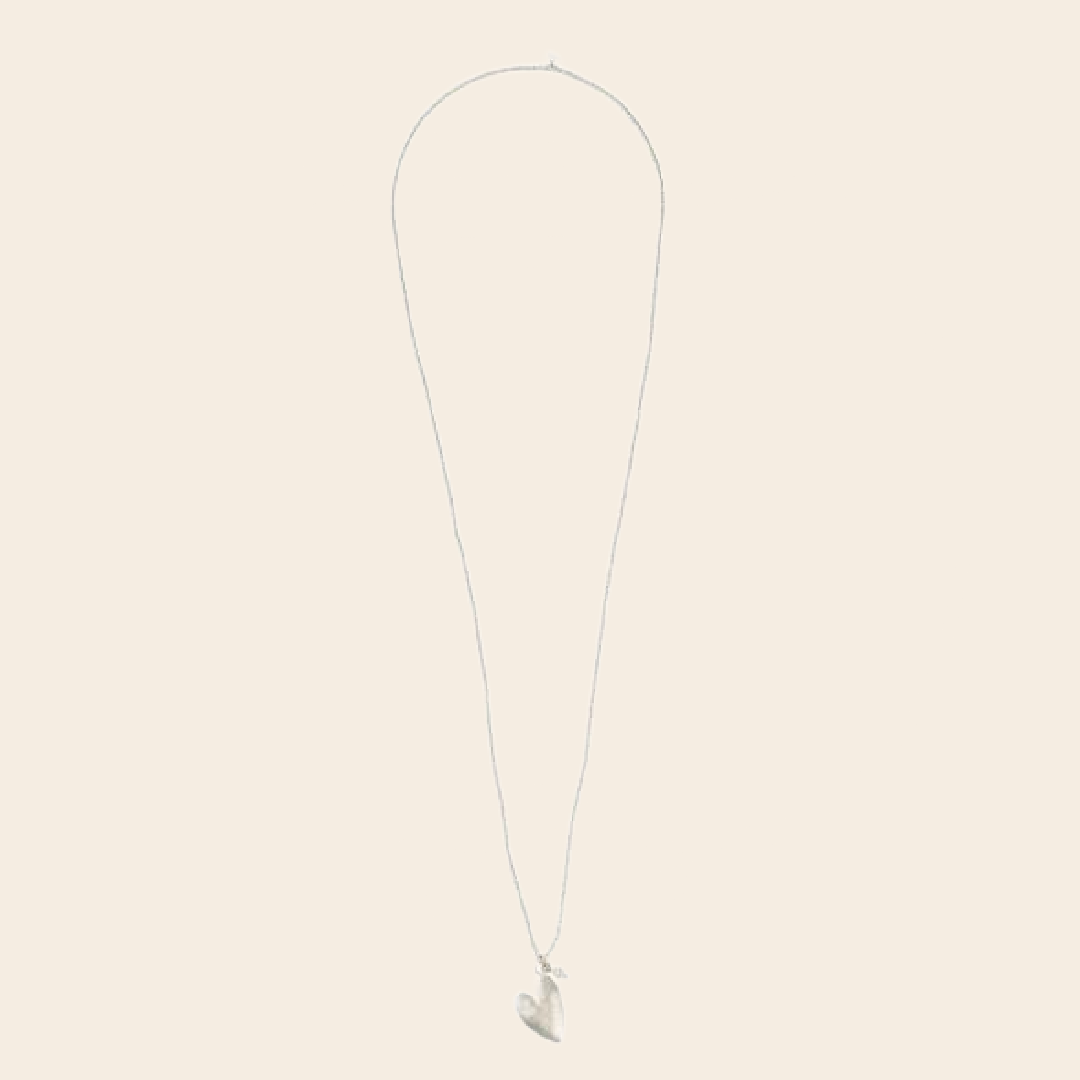 A Beautiful Story necklace 'Paradise' heart - rose quartz