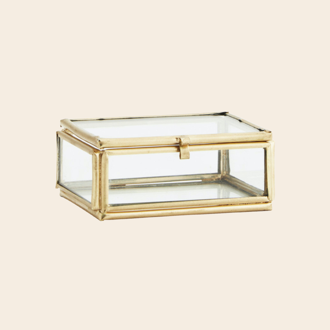 Madam Stoltz Box of glass / brass