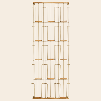Madam Stoltz kaartenrek brass / bamboo