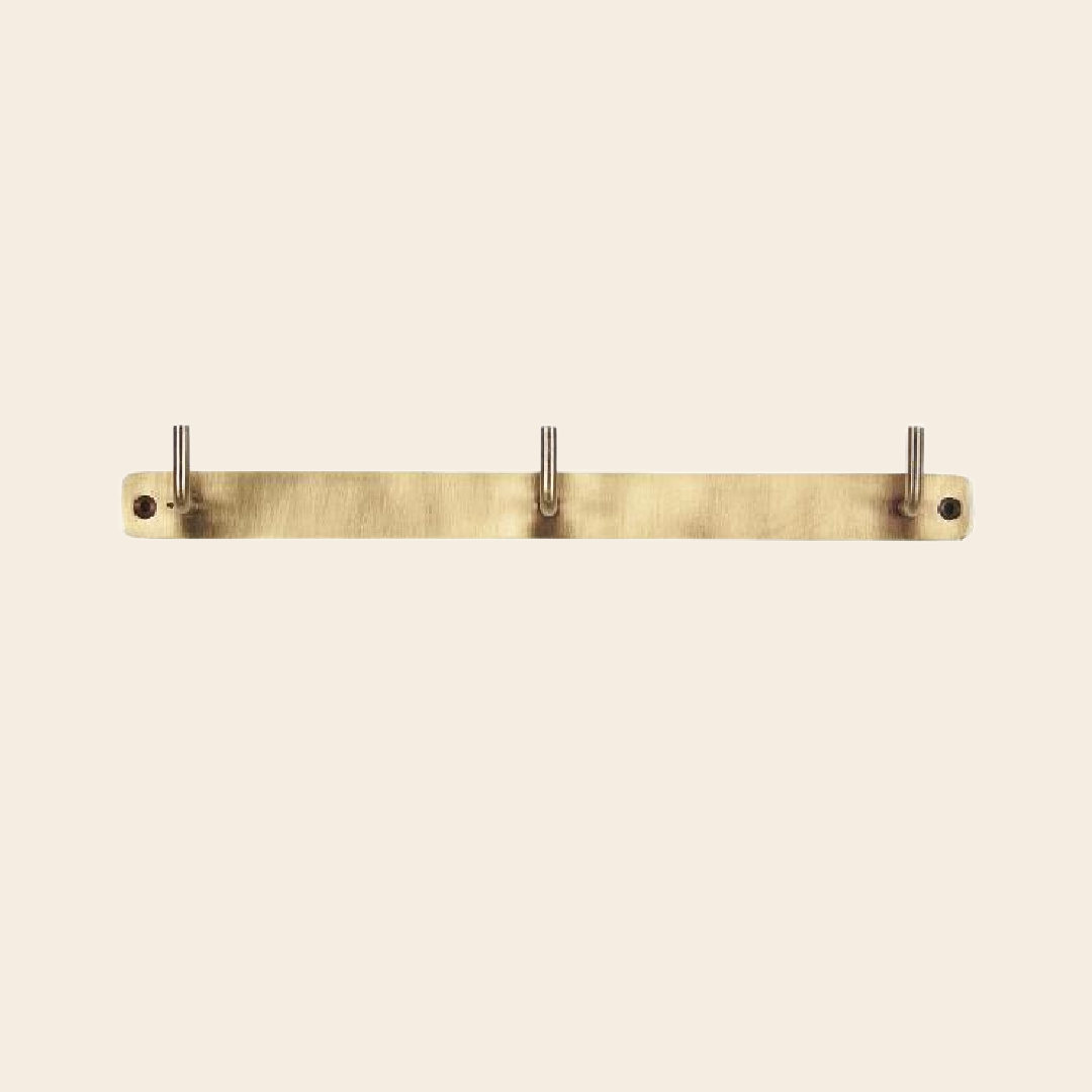 IBLaursen hakenrek  3  haken - brass
