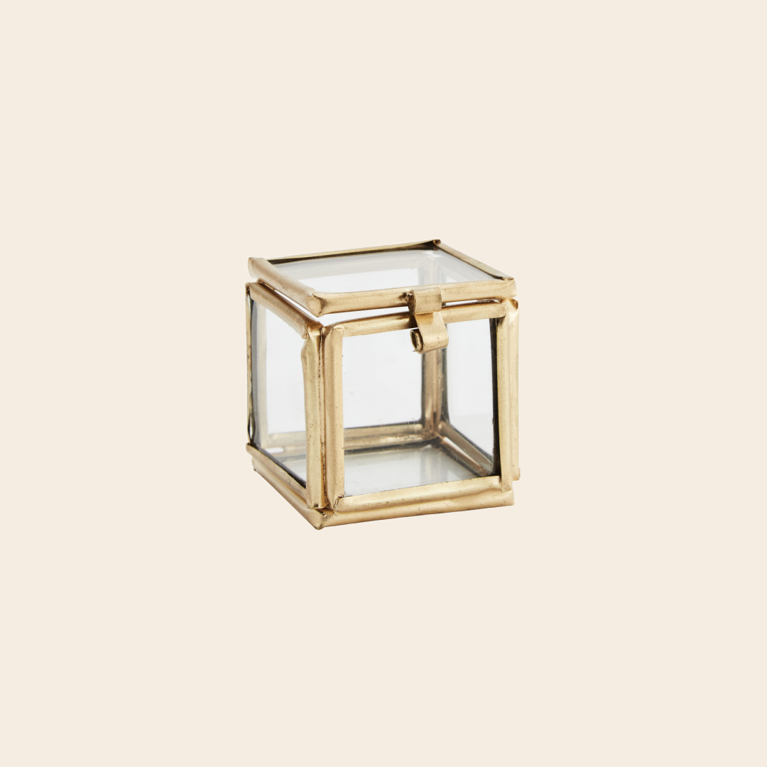 Madam Stoltz glasbox 'Marry' - brass