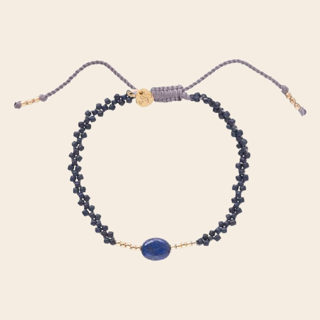 A Beautiful Story bracelet 'Emotion' gold - lapis lazuli