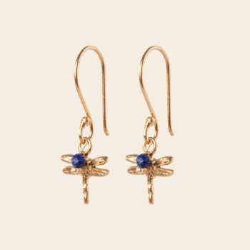 A Beautiful Story oorbellen 'Generous' libelle - lapis lazuli