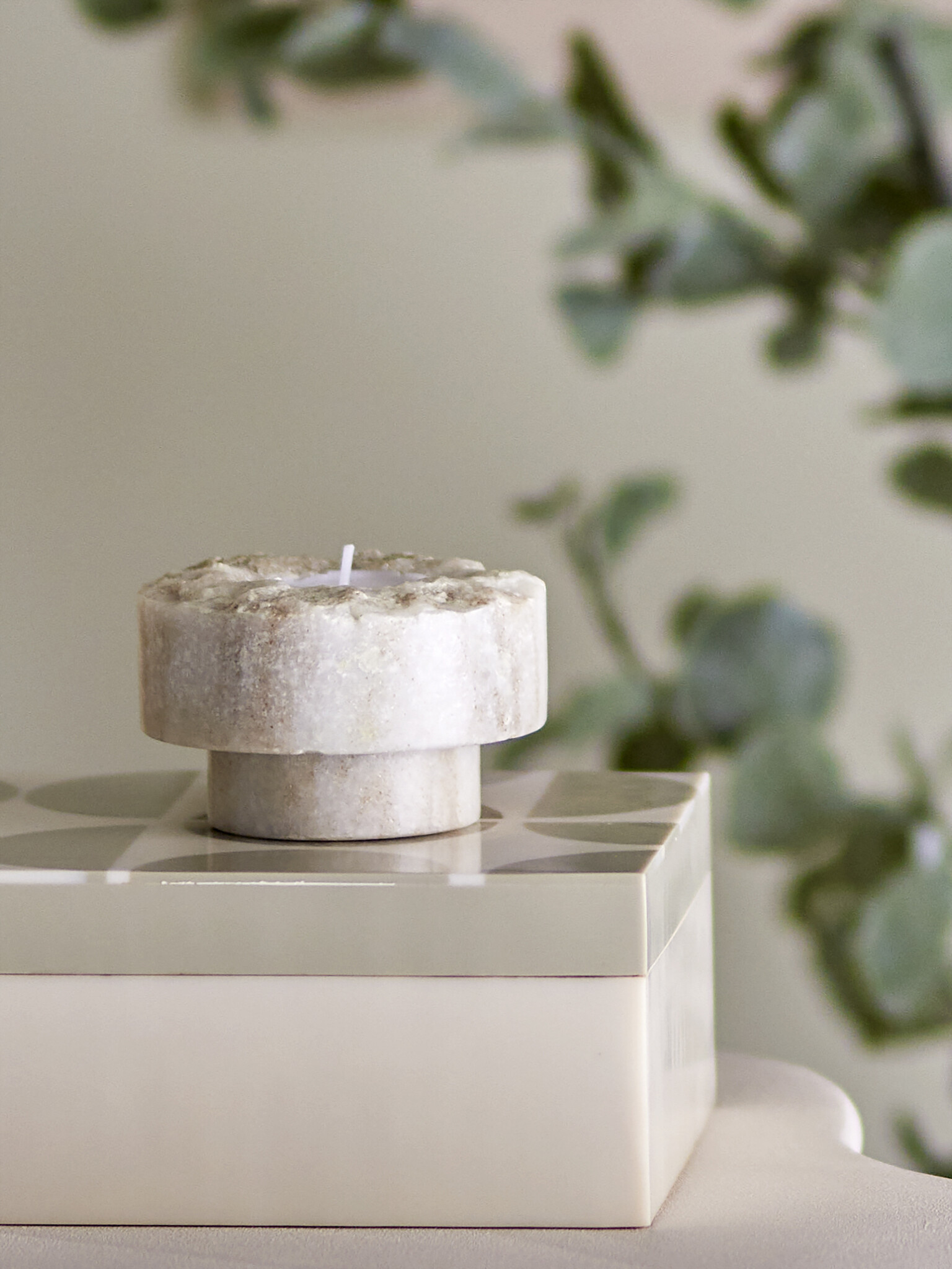 Bloomingville votive ' Forli' - marble