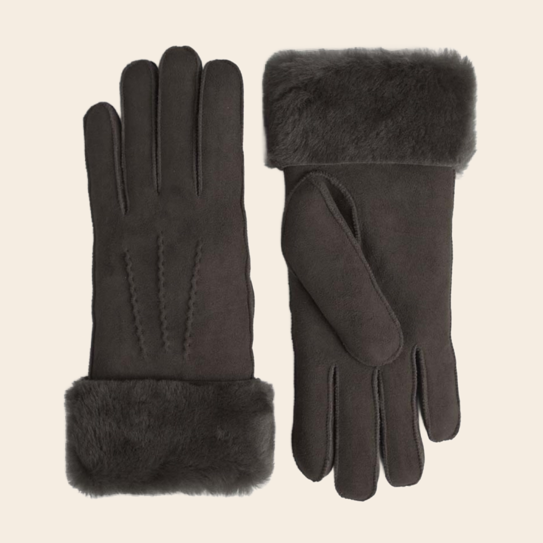 Markberg gloves 'Charlie'  brown - scheep leather