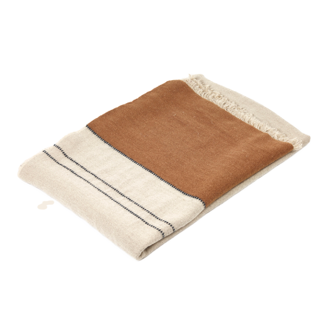 Libeco plaid 'Foundry' - wol / linnen