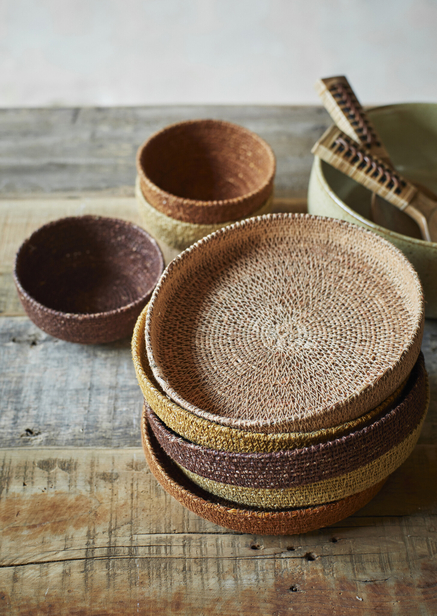 Madam Stoltz basket 'Colors' - seagrass