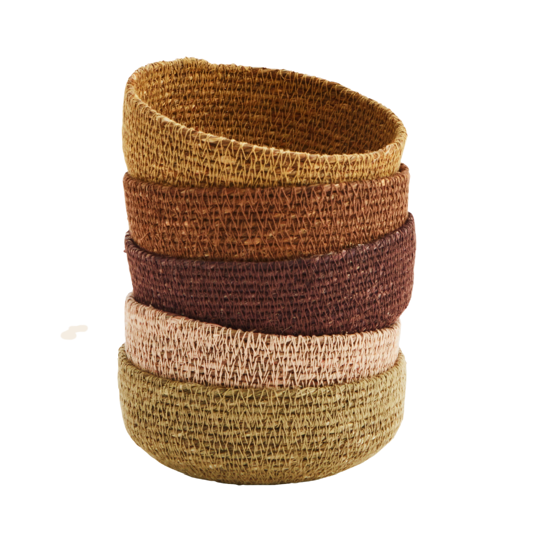 Madam Stoltz basket 'Colors' - seagrass