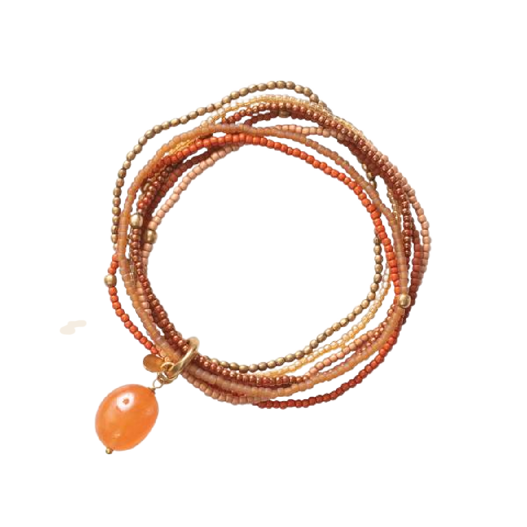 A Beautiful Story bracelet 'Nirmala' - carnelian