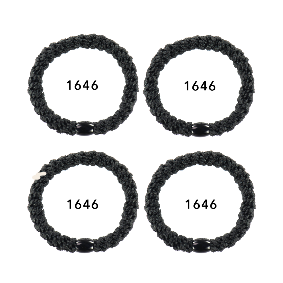 KKnekki Copy of set/4  haarelastiek  - zwart / beige tinten