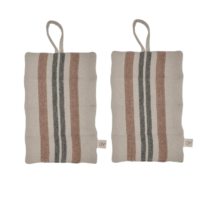 OYOY set/2 pot holder 'Linu' - caramel