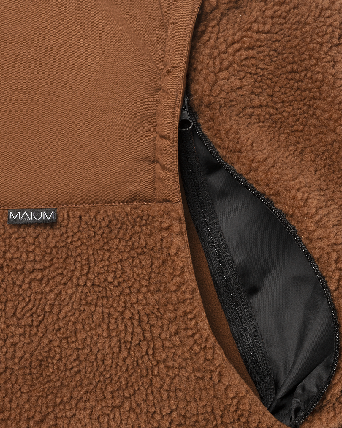 Maium cardigan 'Teddy' - brick brown