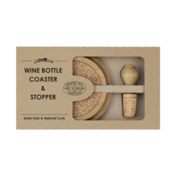 wine bottle set 'Coaster' - oak