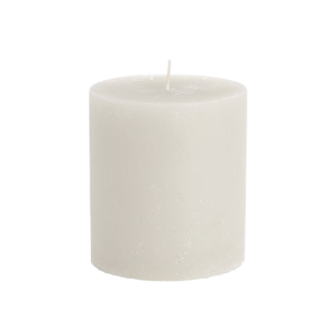 Rustik Lys stompkaars 'Rustiek' 10x11 cm - linnen