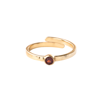 A Beautiful Story ring 'Companion' - garnet