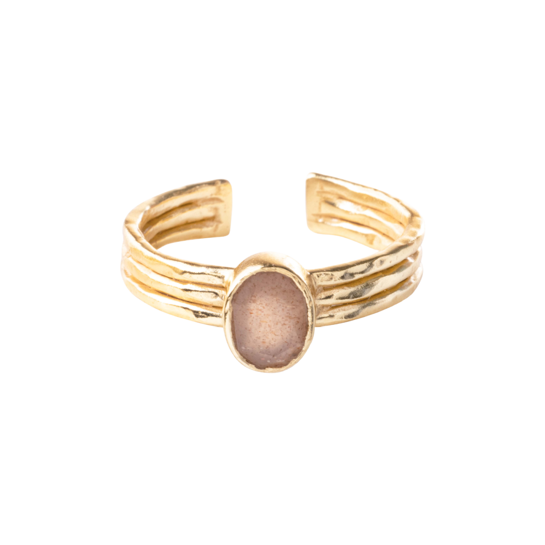 A Beautiful Story - Timeless ring 'Attentive'  - maansteen