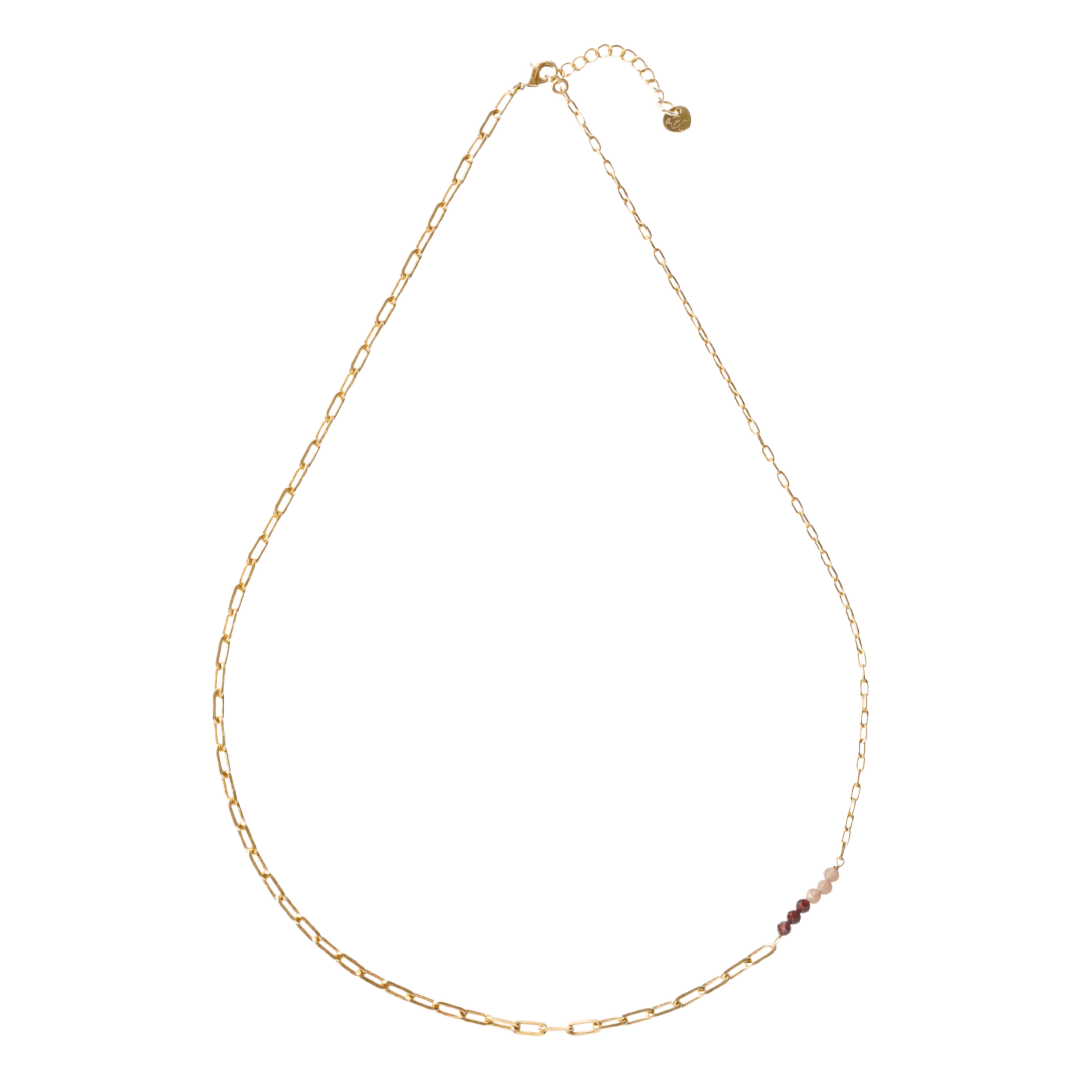 A Beautiful Story - Timeless ketting 'Encourage' peach - maansteen