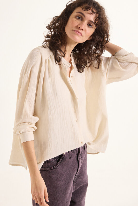 SacreCoeur blouse 'Ella' viscose / wol - ecru