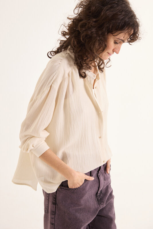 SacreCoeur blouse 'Ella' viscose / wol - ecru